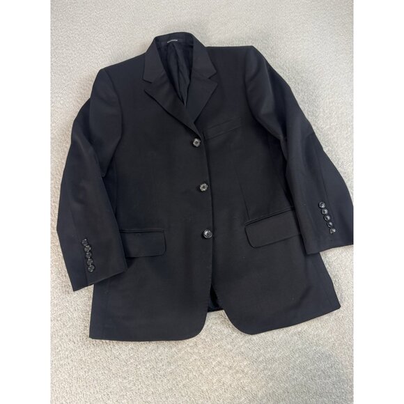 Gucci Men's Formal 3 Buttons Black Wool Mohair JacketSize 48